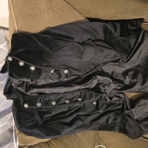 Elegant Black Velvet Women's Jacket